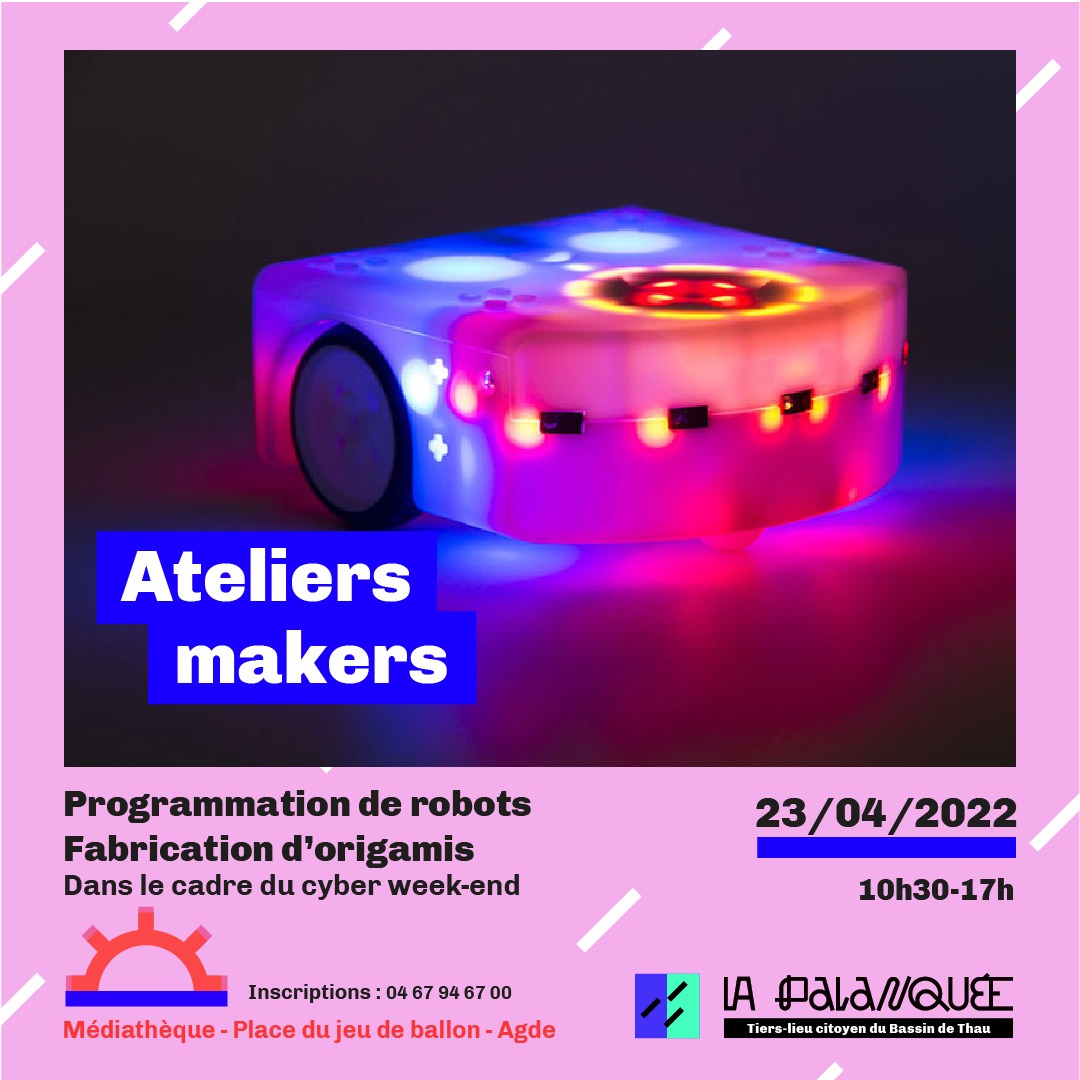 Lire la suite à propos de l’article Atelier FabLab mobile : programmation de robot et fabrication d’origamis