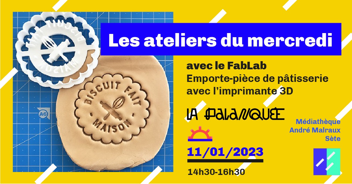 Lire la suite à propos de l’article Les ateliers du mercredi avec le FabLab – Emporte-pièces de pâtisserie en 3D