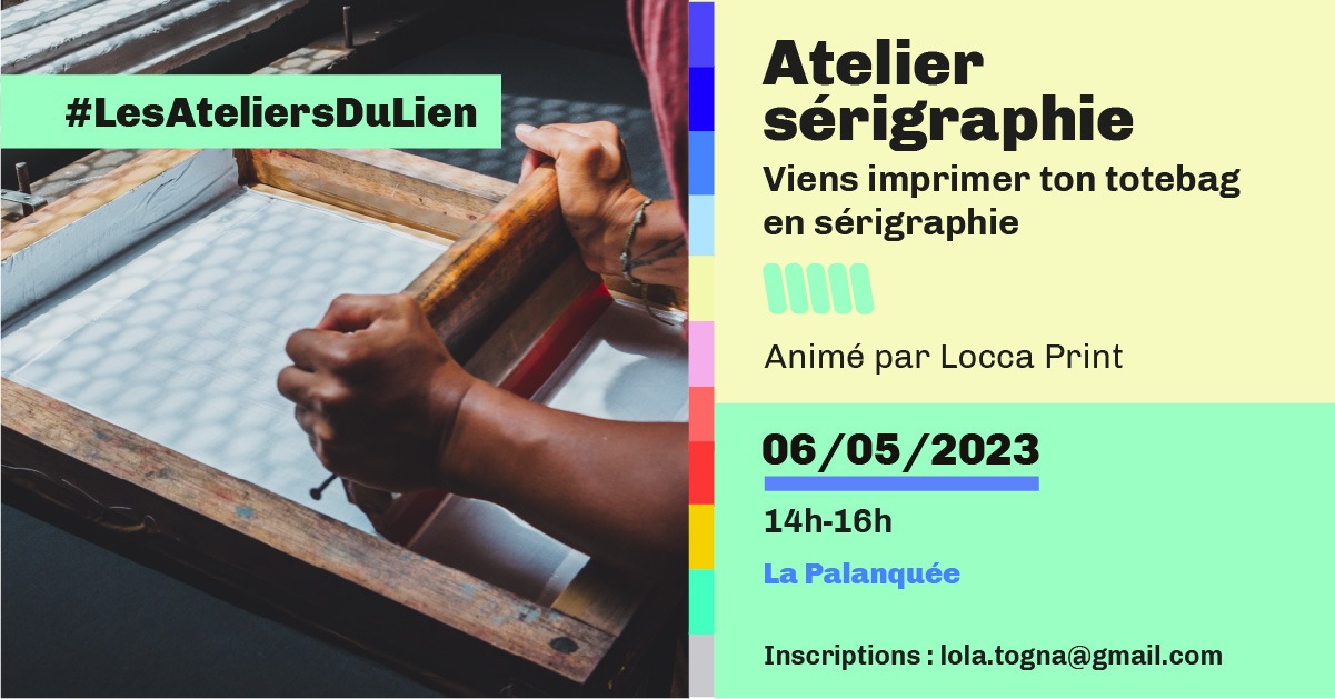Lire la suite à propos de l’article AtelierDuLien : Viens imprimer ton tote bag en sérigraphie !