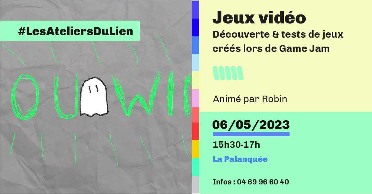 Lire la suite à propos de l’article AtelierDuLien : Découverte & tests de jeux vidéo créés lors de Game Jam